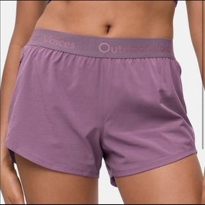 Outdoor Voices Relay 3 inch Shorts In Berry RARE